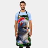 クリスマスの子猫 エプロン (着用した状態)