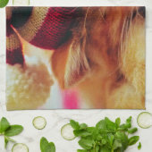 クリスマスの子猫 キッチンタオル (折り畳み)