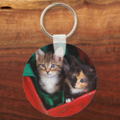 クリスマスの子猫 キーホルダー (正面)
