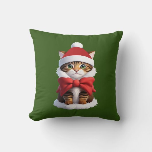 クリスマスの子猫 クッション (正面)