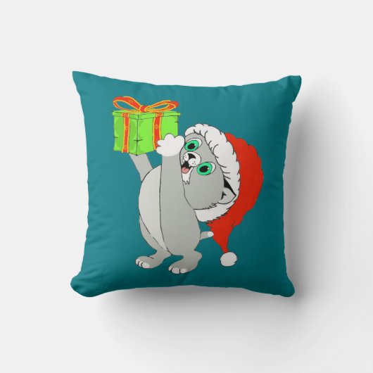 クリスマスの子猫 クッション (正面)