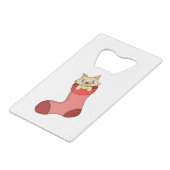 クリスマスの子猫 クレジットカード栓抜き (裏面アングル)
