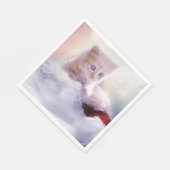 クリスマスの子猫 スタンダードランチョンナプキン (角)