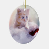 クリスマスの子猫 セラミックオーナメント (右)