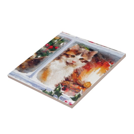 クリスマスの子猫 タイル (側面)