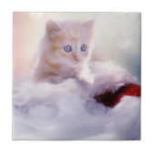 クリスマスの子猫 タイル (正面)