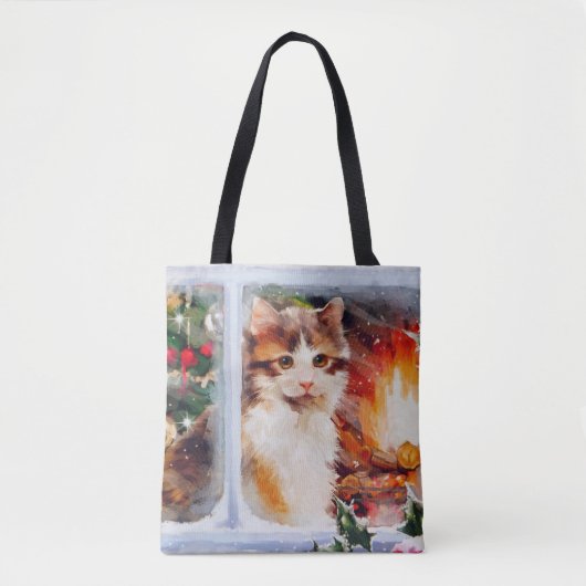 クリスマスの子猫 トートバッグ (正面)