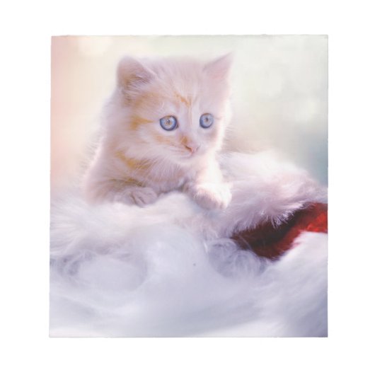 クリスマスの子猫 ノートパッド (正面)