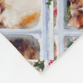 クリスマスの子猫 フリースブランケット (角)