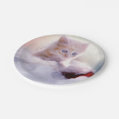 クリスマスの子猫 ペーパープレート (アングル)