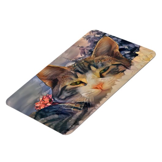 クリスマスの子猫 マグネット (左側)