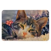 クリスマスの子猫 マグネット (横)