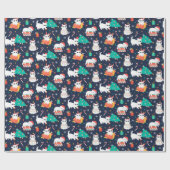 クリスマスの子猫 ラッピングペーパー (フラット)