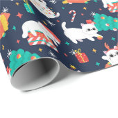 クリスマスの子猫 ラッピングペーパー (ロールコーナー)