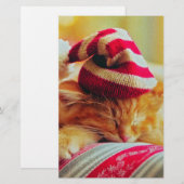 クリスマスの子猫 便箋 (正面/裏面)