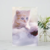 クリスマスの子猫 便箋 (スタンド正面)