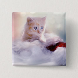 クリスマスの子猫 缶バッジ