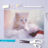 クリスマスの子猫 薄葉紙 (クラフト)