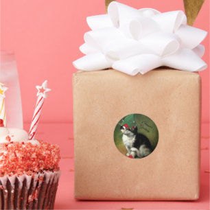 クリスマスの子猫 – Season's Greetings ラウンドシール