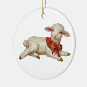 クリスマスの子羊 セラミックオーナメント (左)