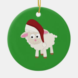 クリスマスの子羊 セラミックオーナメント