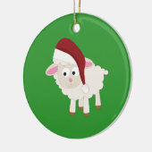 クリスマスの子羊 セラミックオーナメント (左)