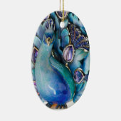 クリスマスの孔雀のオーナメント セラミックオーナメント (右)