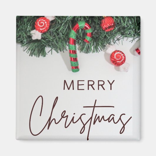 クリスマスの季節ごとの楽しいカード マグネット (正面)