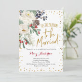 クリスマスの季節に結婚しよう フラワー 招待状 (スタンド正面)