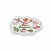 クリスマスの季節のアクリルブロック シール (正面)