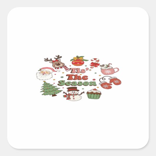 クリスマスの季節のアクリルブロック スクエアシール (正面)