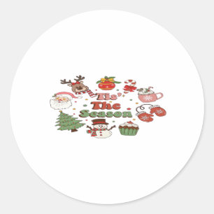 クリスマスの季節のアクリルブロック ラウンドシール