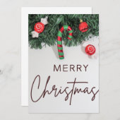 クリスマスの季節のカード 招待状 (正面/裏面)