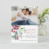 クリスマスの季節のグリーン写真 シーズンカード (スタンド正面)