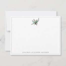 クリスマスの季節のシンプルな装飾 ノートカード