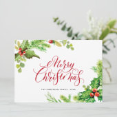 クリスマスの季節のホーリー ベリー ミスルトゥー クリスマス グリーティング (スタンド正面)