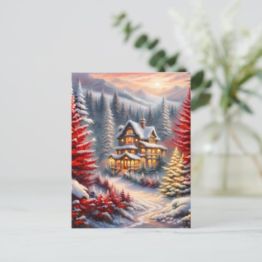 クリスマスの季節は喜びと希望と心の中の時間だ シーズンポストカード (スタンド正面)