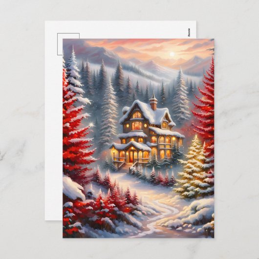 クリスマスの季節は喜びと希望と心の中の時間だ シーズンポストカード (正面/裏面)