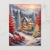 クリスマスの季節は喜びと希望と心の中の時間だ シーズンポストカード (正面)