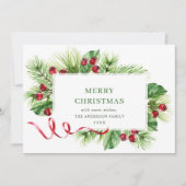 クリスマスの季節到来！ ホリデーシーズン到来を告げる、愛と喜びに満ちたクリスマスグリーティング シーズンカード (正面)