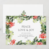 クリスマスの季節到来! ホリデーシーズン到来を告げる、愛と喜びに満ちたクリスマスグリーティング シーズンカード (正面/裏面)