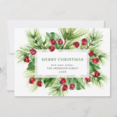 クリスマスの季節到来！ ホーリーベリーのクリスマスグリーティング シーズンカード (正面)