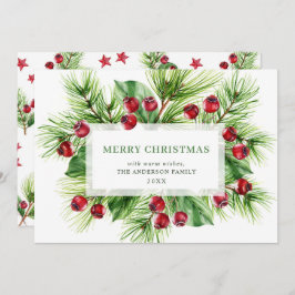 クリスマスの季節到来！ ホーリーベリーのクリスマスグリーティング シーズンカード