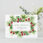 クリスマスの季節到来！ ホーリーベリーのクリスマスグリーティング シーズンカード (スタンド正面)