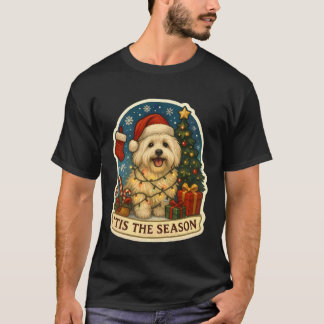 クリスマスの季節 コトンドゥテュレア 犬 メリークリスマス Tシャツ