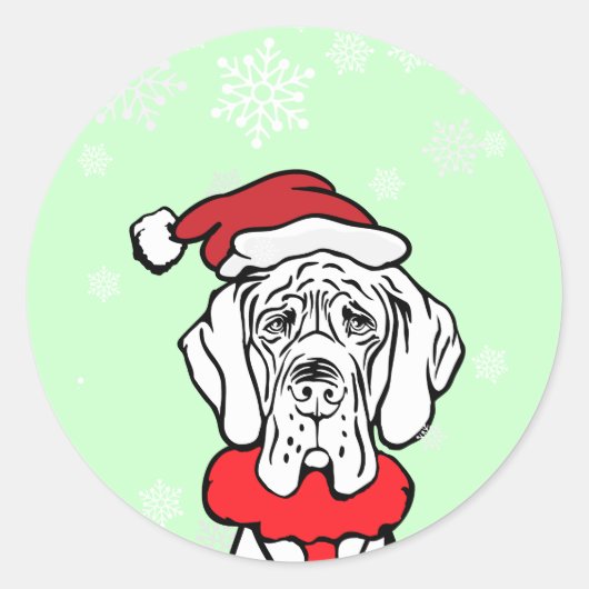 クリスマスの季節 ラウンドシール (正面)