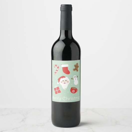 クリスマスの季節 ワインラベル (正面)