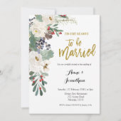 クリスマスの季節 結婚します クリスマス フラワー 招待状 (正面)