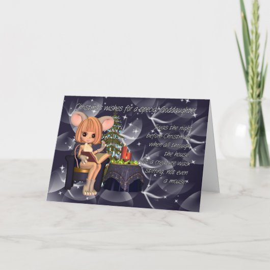 クリスマスの孫娘、クリスマスmoの前の夜 シーズンカード (正面)