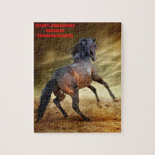 クリスマスの孫娘。 ジグソーパズル (縦)